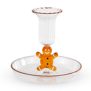 Portacandele in vetro Gingerbread