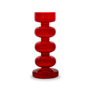 Portacandele /vaso monofiore in vetro rosso