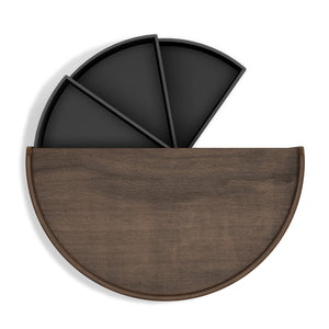 Portagioie organizer in legno Moona nero/noce UMBRA