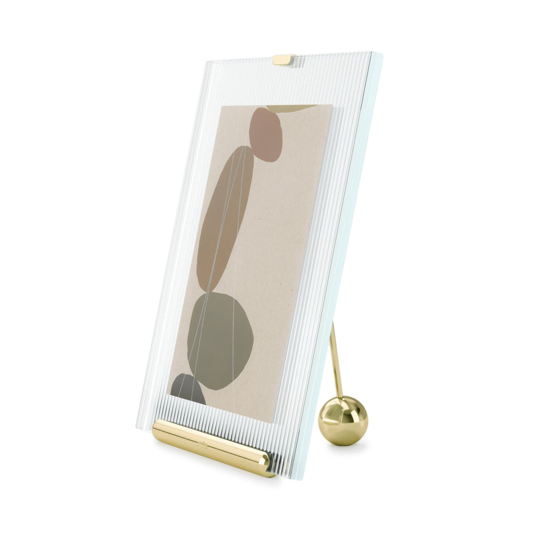 Cornice portafoto 20x25 Flute ottone