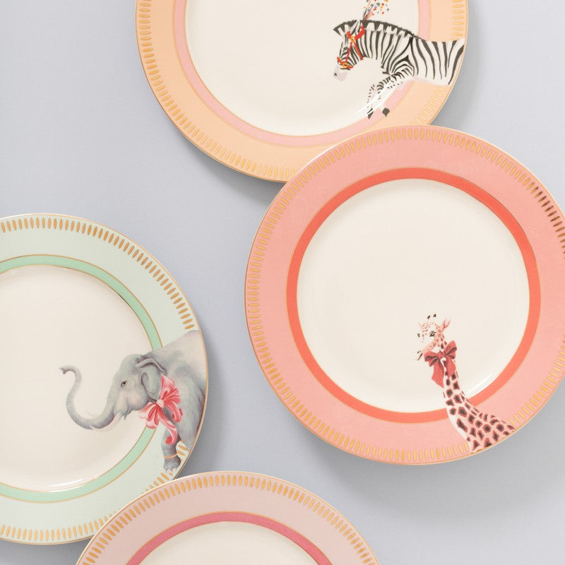 Set 4 piatti Ø26 Yvonne Ellen Lion/Elephant/Giraffe/Zebra