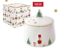 Carica l&#39;immagine nel visualizzatore di Gallery, Zuccheriera in porcellana con decoro a rilievo LET IT SNOW
