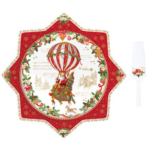 Carica l&#39;immagine nel visualizzatore di Gallery, Piatto torta in porcellana con paletta Christmas Memories
