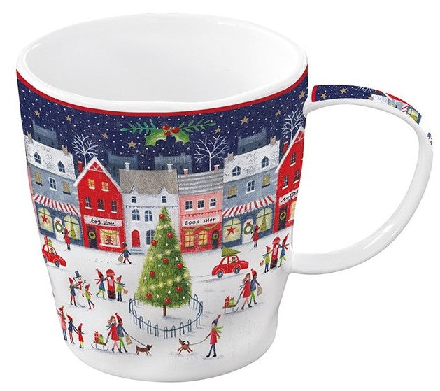 Tazza porcellana 350ml Christmas Village