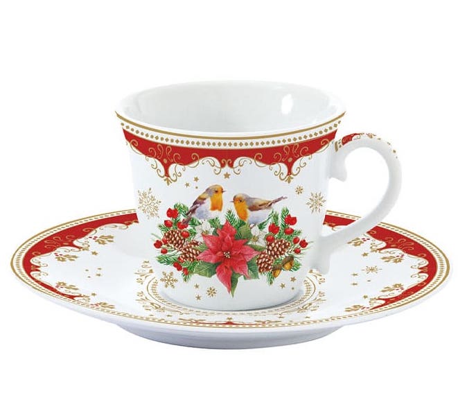 Tazza da the con piatto Christmas Melody