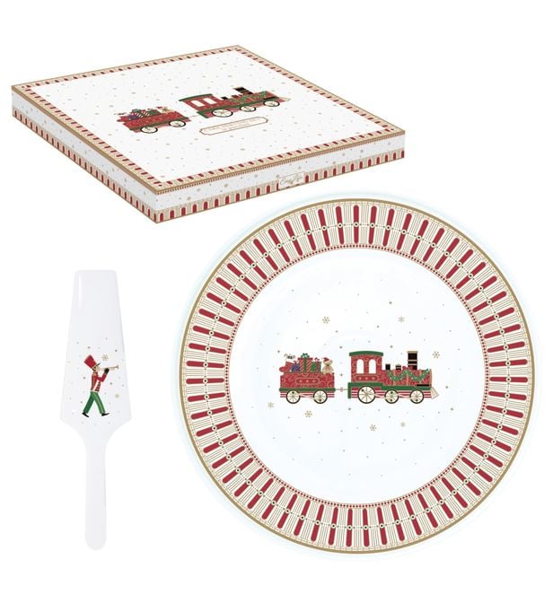 Piatto torta con paletta Ø32 Polar Express