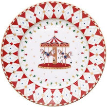 Carica l&#39;immagine nel visualizzatore di Gallery, Set 4 piatti da dessert in porcellana Ø19 Christmas Wonderland
