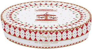Set 4 piatti da dessert in porcellana Ø19 Christmas Wonderland