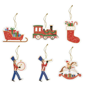 Set 6 decorazioni in porcellana per albero di Natale Polar Express