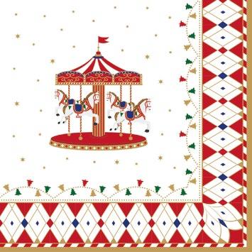 Confezione 20 tovaglioli carta 33x33 Christmas Wonderland