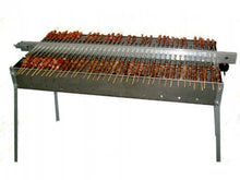 Carica l&#39;immagine nel visualizzatore di Gallery, Barbecue a carbone fornacella cuoci arrosticini automatico in acciaio inox TECNOROAST 80 DOUBLE
