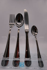 Set 4 pezzi posate Rivadossi Serena antracite lucido