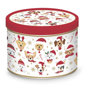 Tazza porcellana in scatola di metallo Xmas Friends Dogs
