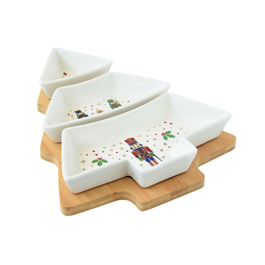 Set aperitivo bamboo 3 ciotoline porcellana Nutcrackers