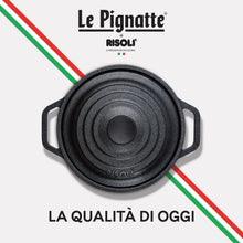Carica l&#39;immagine nel visualizzatore di Gallery, Casseruola cocotte alluminio pressofuso &quot;LE PIGNATTE&quot; RISOLÌ
