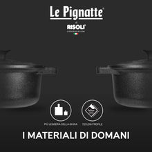 Carica l&#39;immagine nel visualizzatore di Gallery, Casseruola cocotte alluminio pressofuso &quot;LE PIGNATTE&quot; RISOLÌ

