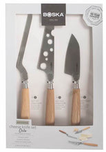 Carica l&#39;immagine nel visualizzatore di Gallery, Set 3 coltelli formaggio manico legno Oslo Boska
