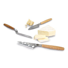 Carica l&#39;immagine nel visualizzatore di Gallery, Set 3 coltelli formaggio manico legno Oslo Boska
