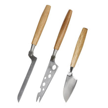 Carica l&#39;immagine nel visualizzatore di Gallery, Set 3 coltelli formaggio manico legno Oslo Boska
