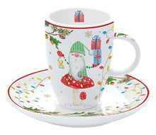 Carica l&#39;immagine nel visualizzatore di Gallery, Set due tazzine da caffè con piattino Ready For Christmas
