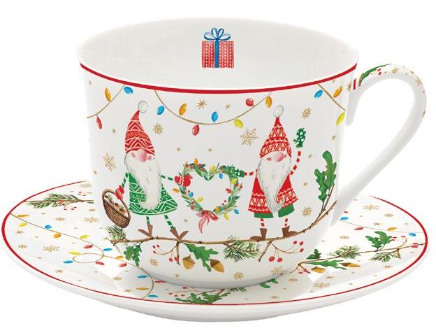 Tazza colazione con piatto Ready For Christmas