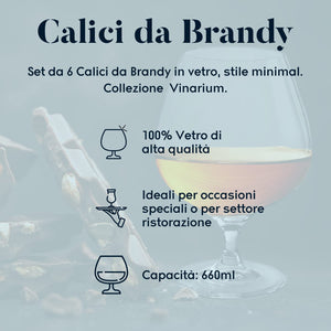 Calice brandy set 6 pezzi Vinarium Livellara