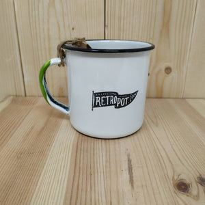 Tazza RETROPOT acciaio smaltato "Urban Green Life"