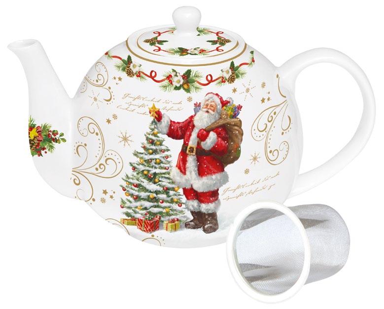 Teiera in porcellana con infusiera Magic Christmas