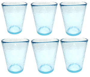 Set 6 bicchieri acqua cristallo Acquamare Happy Drink Yalos Murano