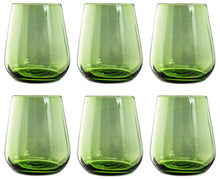 Carica l&#39;immagine nel visualizzatore di Gallery, Bicchiere tumbler Rinascimento Livellara 6 pezzi Green 400ml
