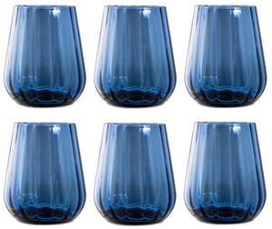 Bicchiere tumbler Rinascimento Livellara 6 pezzi Inkblue 400ml