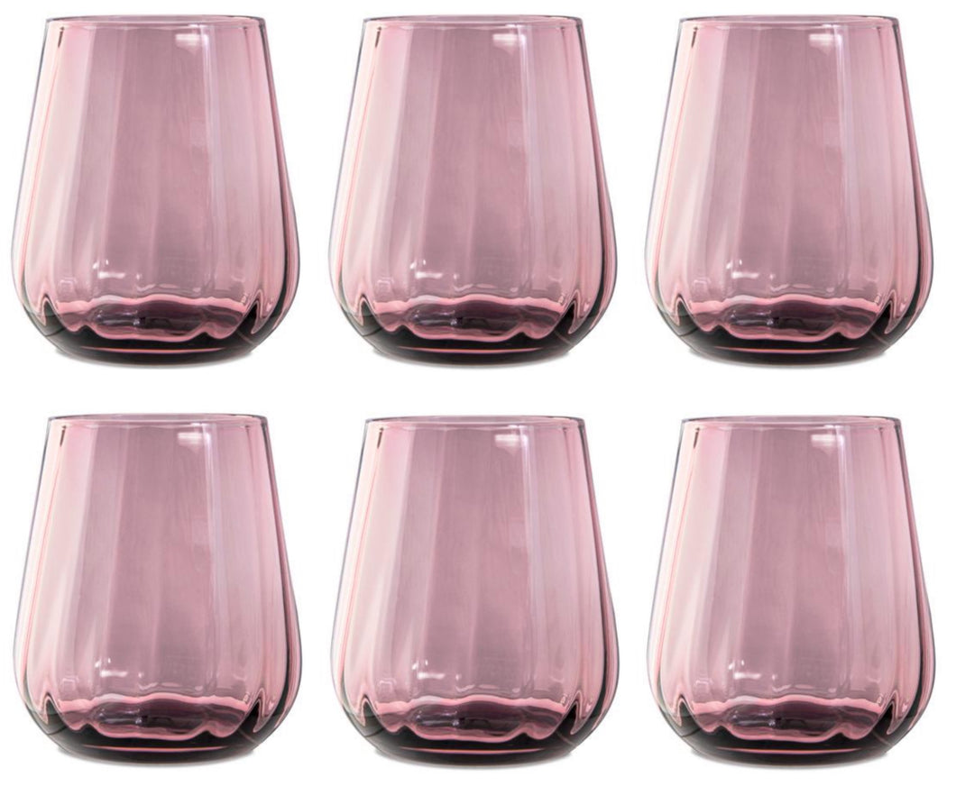 Bicchiere tumbler Rinascimento Livellara 6 pezzi Purple 400ml