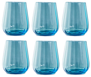 Bicchiere tumbler Rinascimento Livellara 6 pezzi Turquoise 400ml