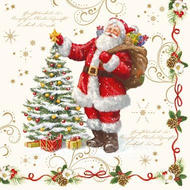 Confezione 20 tovaglioli carta 33x33 Magic Christmas