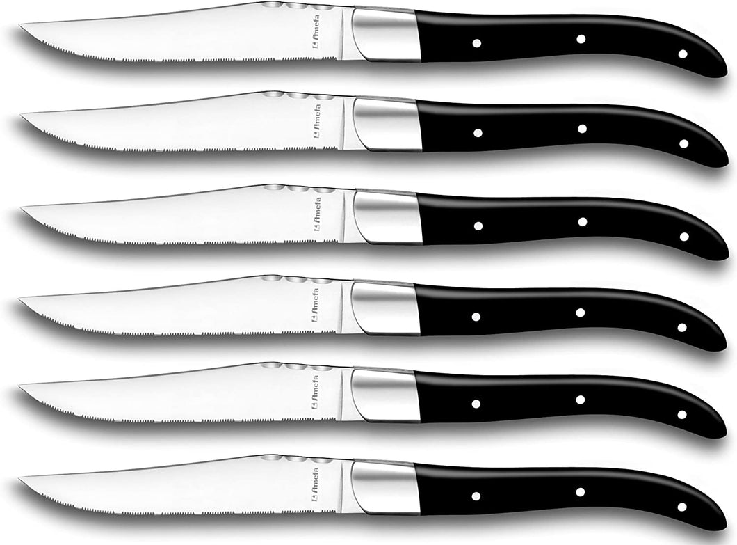 Cofanetto 6 coltelli da bistecca AMEFA neri