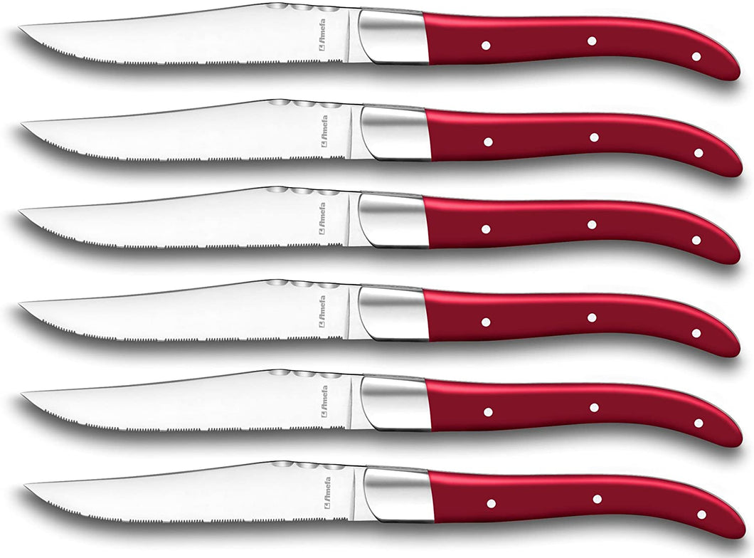 Cofanetto 6 coltelli da bistecca AMEFA rosso