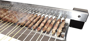 Barbecue a carbone fornacella cuoci arrosticini automatico in acciaio inox TECNOROAST 80 DOUBLE