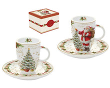 Carica l&#39;immagine nel visualizzatore di Gallery, Set due tazzine da caffè con piattino Magic Christmas
