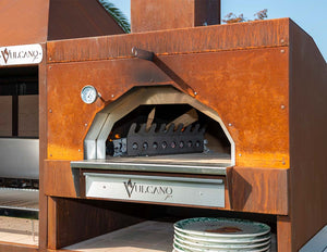 Barbecue a legna combinato con forno a legna VULCANO FIRE Combinato NERO