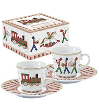 Carica l&#39;immagine nel visualizzatore di Gallery, Set tazzine da caffè con piattino Polar Express
