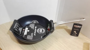 Padella alta Ø28 induzione alluminio manico acciaio RISOLÌ BLACK PLUS 1810