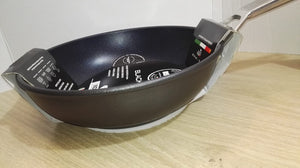 Padella alta Ø28 induzione alluminio manico acciaio RISOLÌ BLACK PLUS 1810