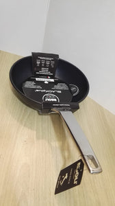Padella alta Ø24 induzione alluminio manico acciaio RISOLÌ BLACK PLUS 1810