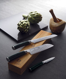 Coltello pane MIDORI in cofanetto bambù - Prezzo Outlet