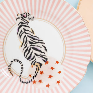 Set 4 piatti torta Yvonne Ellen TIGER/LEOPARD/ELEPHANT/PARROT