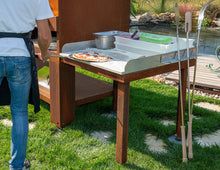 Carica l&#39;immagine nel visualizzatore di Gallery, Barbecue a legna combinato con forno a legna VULCANO FIRE Combinato NERO
