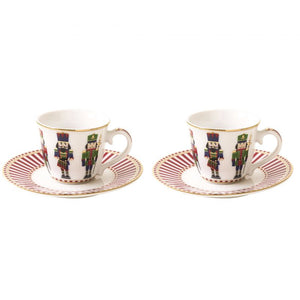 Set 2 tazzine da caffè con piattino Nutcrackers