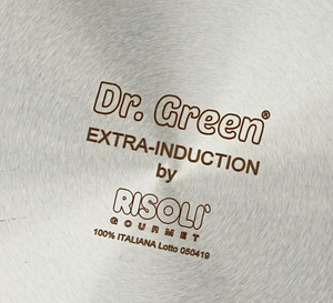WOK induzione alluminio pressofuso + coperchio Ø32 RISOLÌ DR GREEN