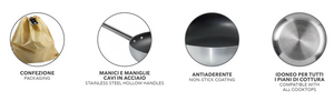Padella professionale alluminio antiaderente induzione AB+ Cucinart Pro Line