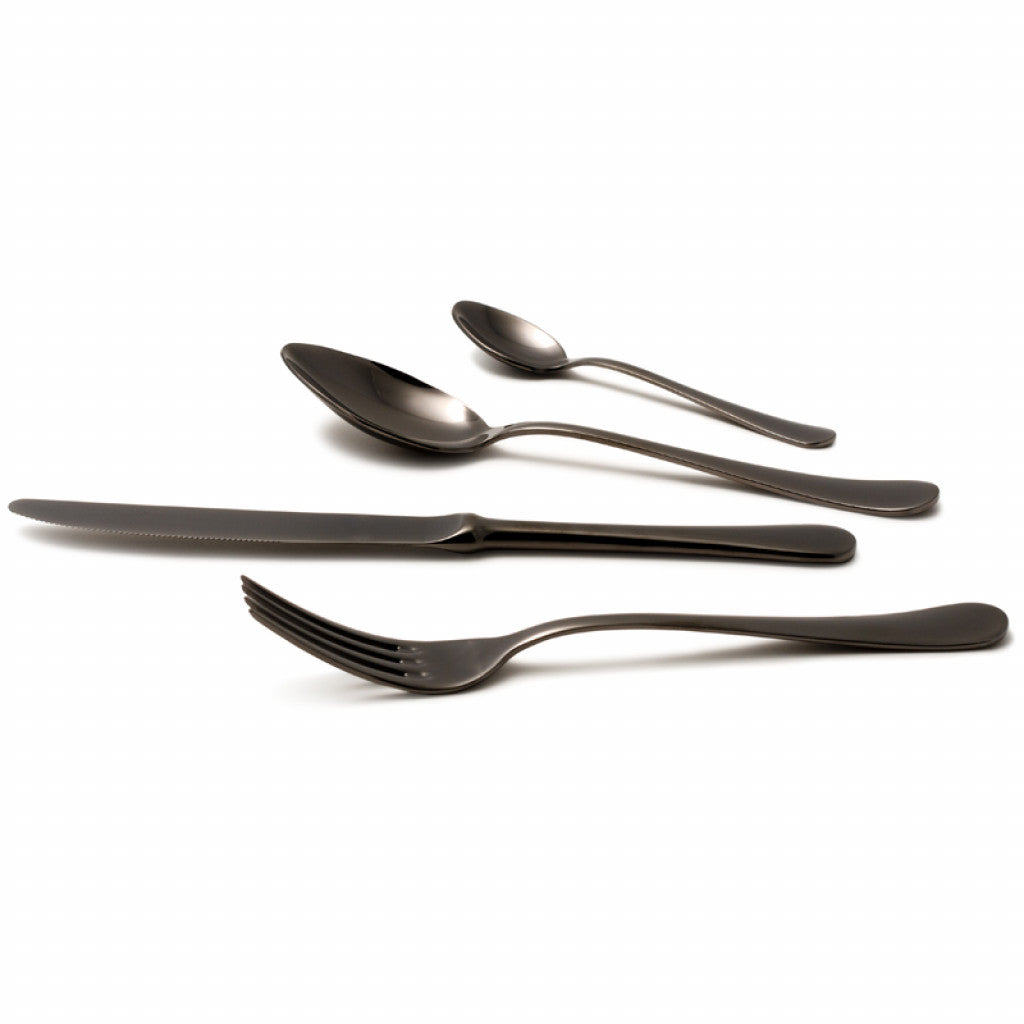 Set 4 pezzi posate Rivadossi Serena antracite lucido